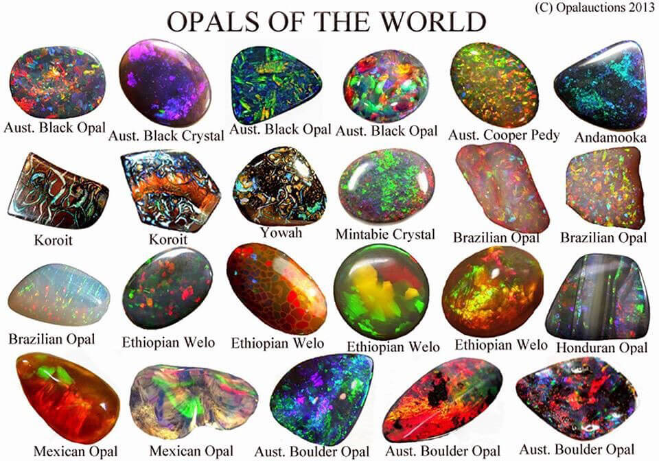 انواع سنگ اوپال