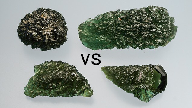 imitation moldavite vs real