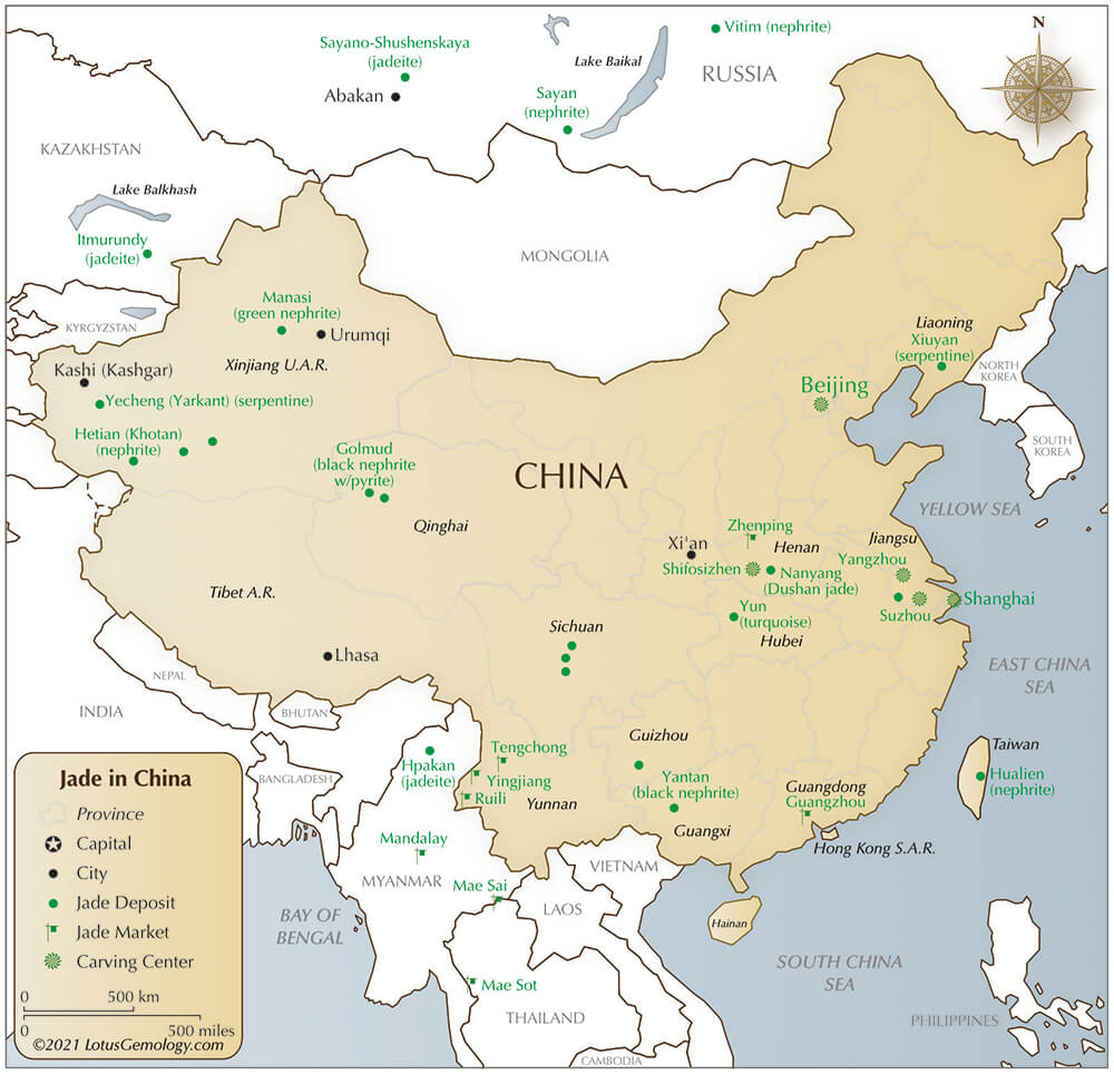 نقشه یشم چین