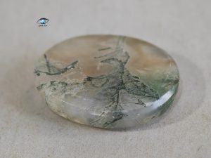 Alternative view of عقیق خزه ای سبز بیضی 2 گرم