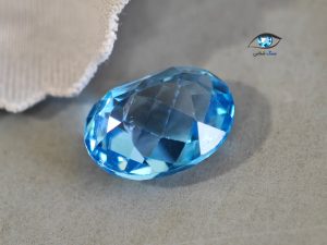 توپاز آبی سوئیسی طبیعی 3.8 قیراط - تصویر 3