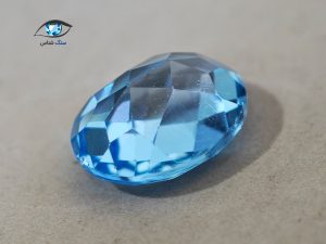 توپاز آبی سوئیسی طبیعی 3.3 قیراط - تصویر 3