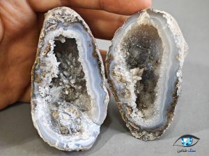 ژئود با کلسیت دندان سگی و حاشیه عقیق