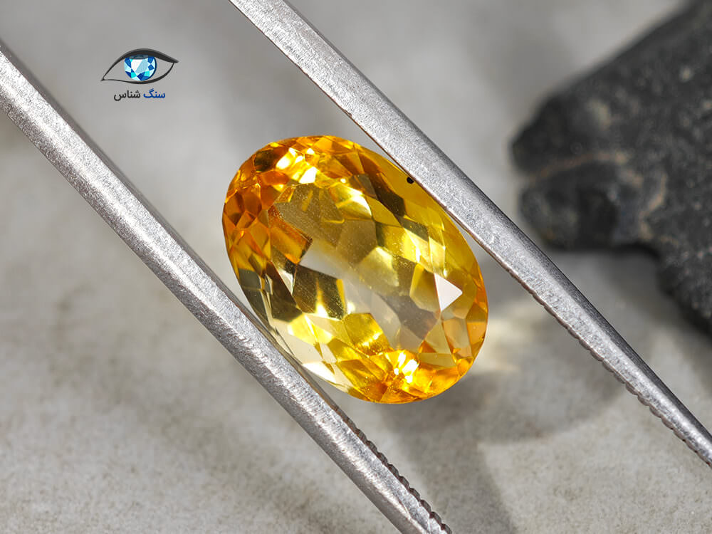 قیمت خرید سنگ سیترین طلایی نگین جواهری اصل