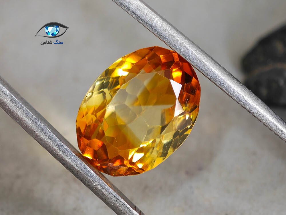 قیمت خرید سنگ سیترین طلایی نگین جواهری اصل