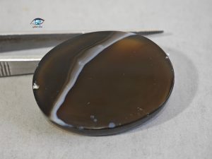 سنگ عقیق جزع سیاه کلکسیونی 16.2 گرم - تصویر 3
